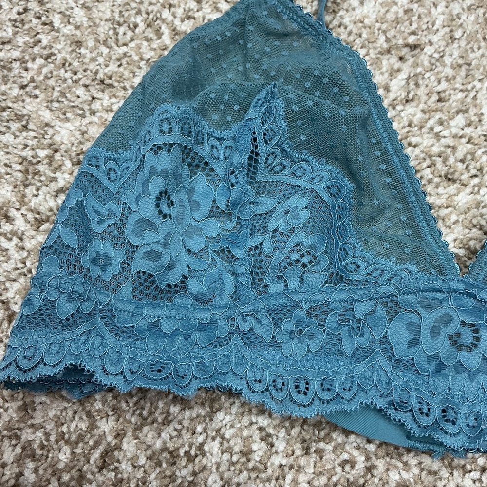Lace Bralette in Teal - Women's Intimates - Picture 2 of 8